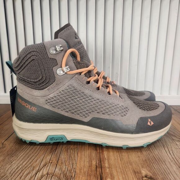 Vasque 7417 Breeze LT NTX Women Sz 7.5 M Gray Vibram Trekking Hiking Ankle Boots - Picture 2 of 11